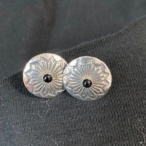 onyx earrings sterling silver